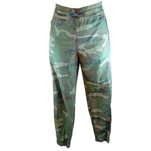 Y2K Revival Aritzia Tna Camo Jogger Cargo Pants Drawstring Zip Pocket Oversize M